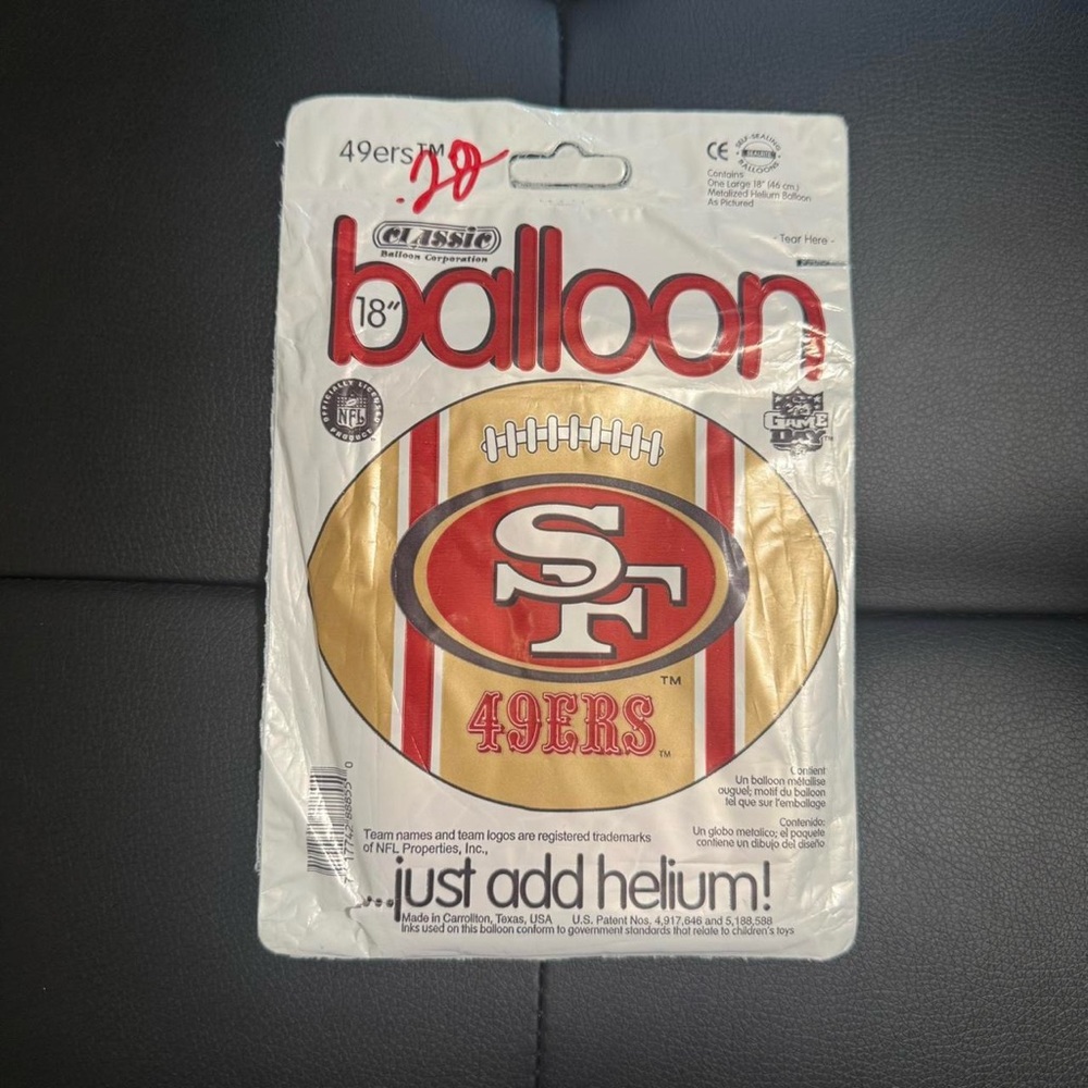 Classic San Francisco 49ers NFL Helium Balloon